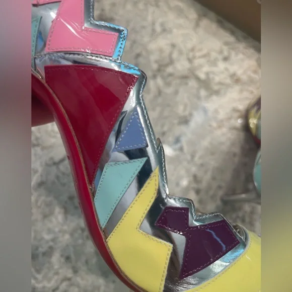 Christian Louboutin Explotek 100 Patent Specchio Heels - Picture 8 of 14